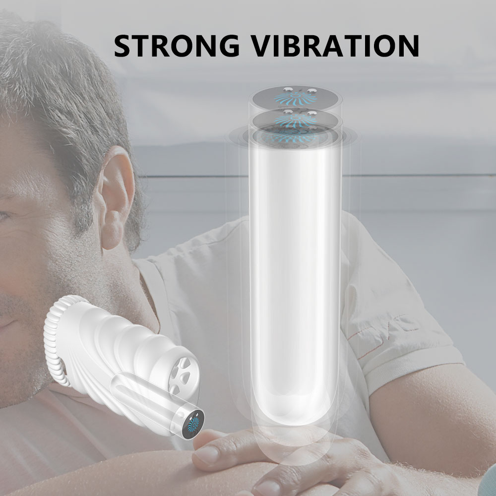 Mens Stamina Training Vibrator Penis Exerciser Masturbation Cup Sensual Massage Lasting Performance Sex Toy - 4