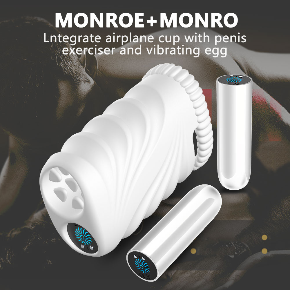 Mens Stamina Training Vibrator Penis Exerciser Masturbation Cup Sensual Massage Lasting Performance Sex Toy - 1