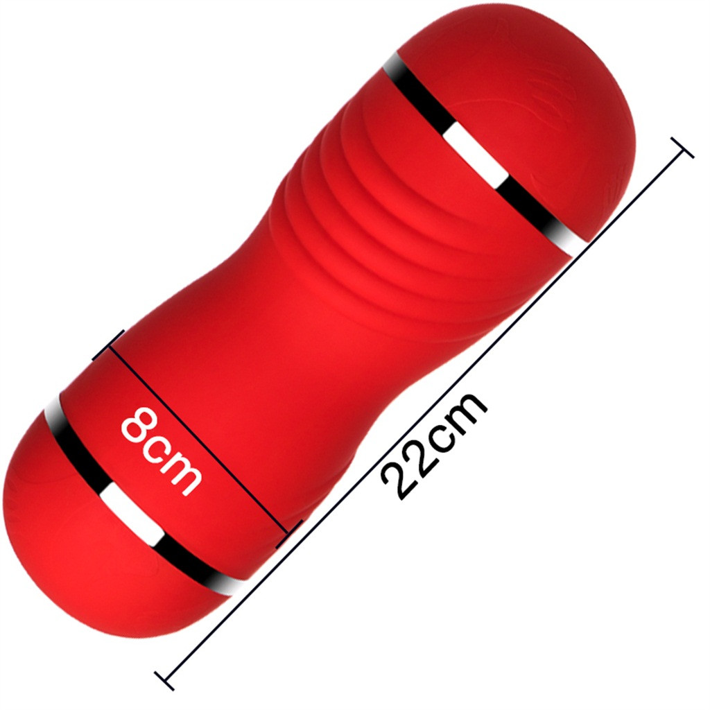 Dual Entrance Silicone Masturbator Cup With Realistic Vibrator Male Pleasure Toy Artificial Vagina Oral Simulator - 12