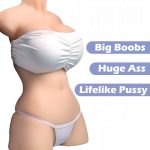 Soft Big Tits Half Body Sex Doll Front Convex Heave 4d Realistic Pussy Vagina And Anal Love Adult Products - 3