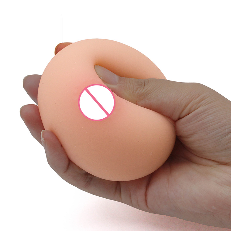 Silicone Realistic Artificial Breasts Stress Relief Squeeze Ball Adult Sex Toy For Male Masturbation - 6