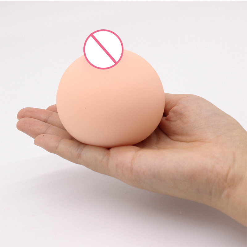 Silicone Realistic Artificial Breasts Stress Relief Squeeze Ball Adult Sex Toy For Male Masturbation - 4