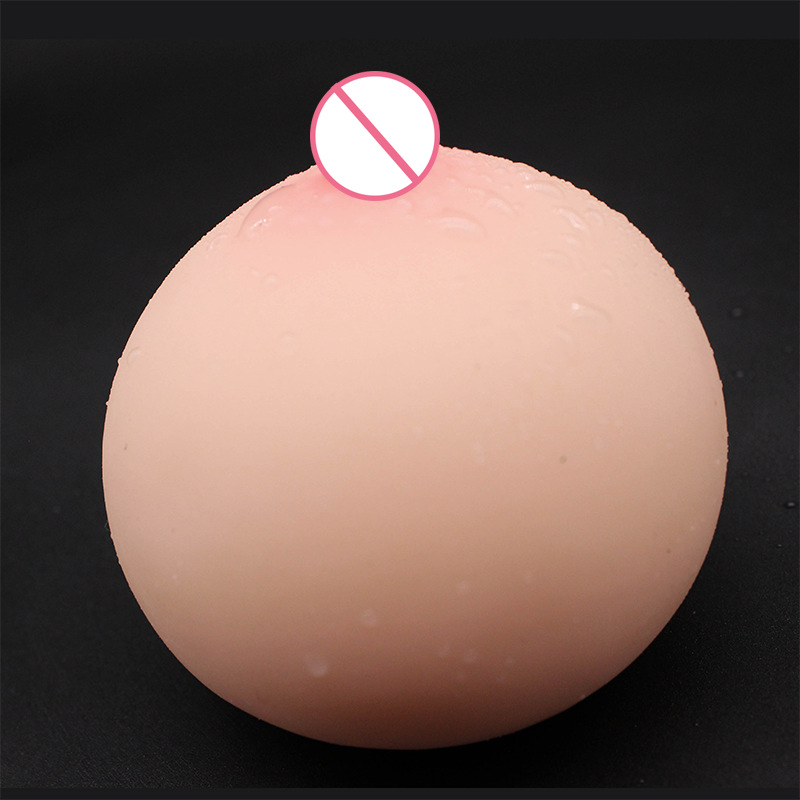 Silicone Realistic Artificial Breasts Stress Relief Squeeze Ball Adult Sex Toy For Male Masturbation - 1