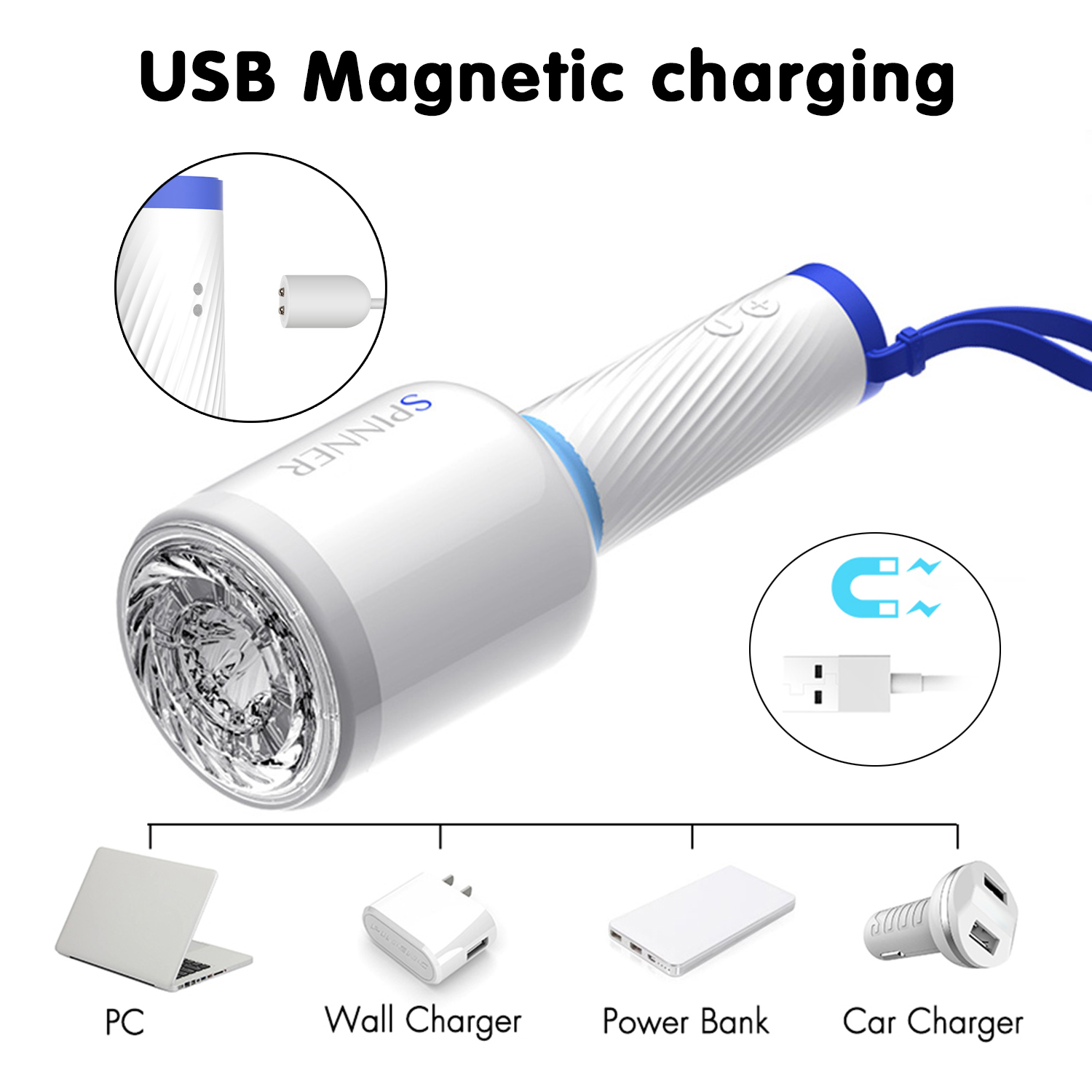Mens Automatic Rotating Piston Masturbator Oral Blowjob Artificial Vagina Adult Sex Toy Vibrator - 8