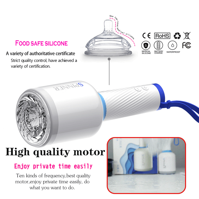 Mens Automatic Rotating Piston Masturbator Oral Blowjob Artificial Vagina Adult Sex Toy Vibrator - 7
