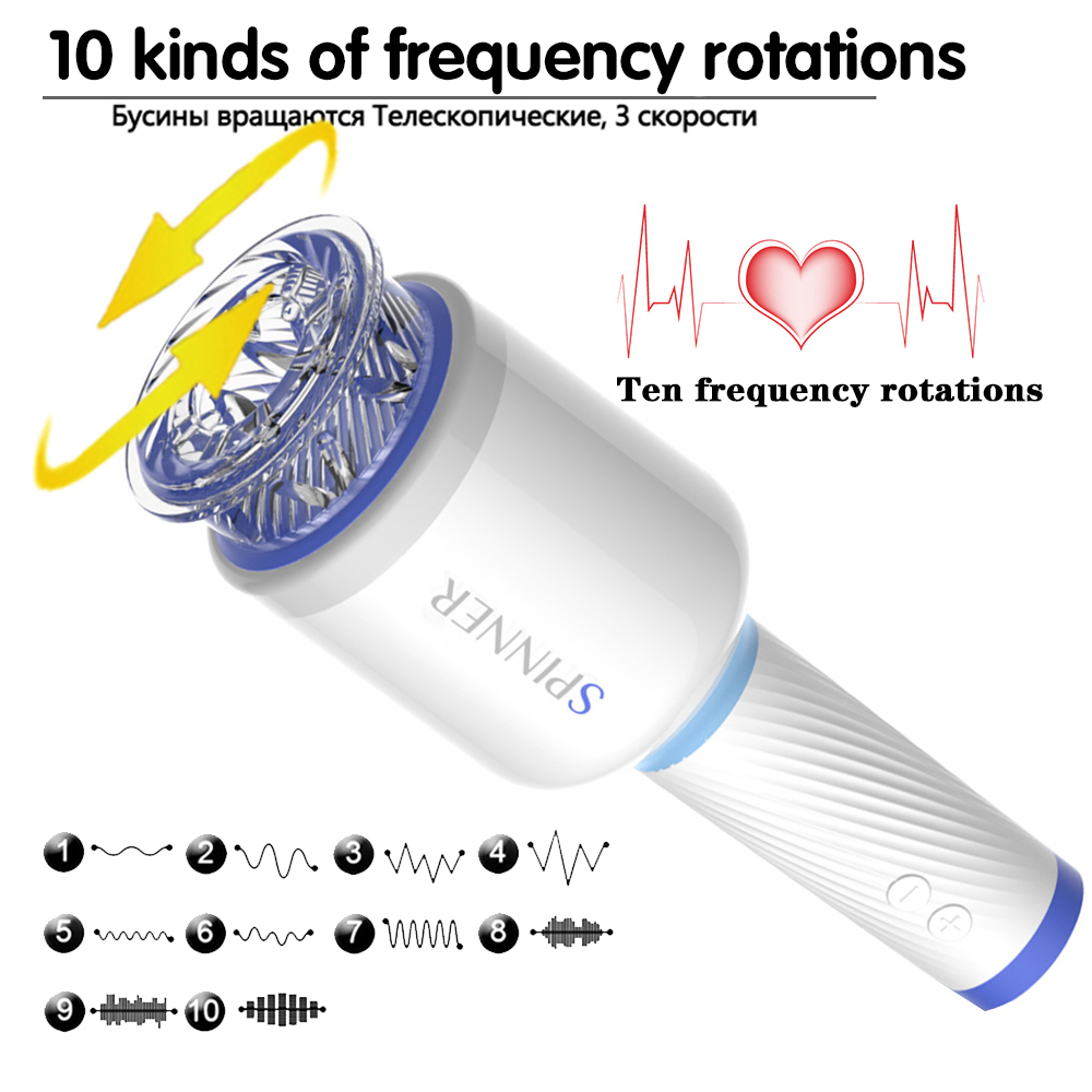 Mens Automatic Rotating Piston Masturbator Oral Blowjob Artificial Vagina Adult Sex Toy Vibrator - 4