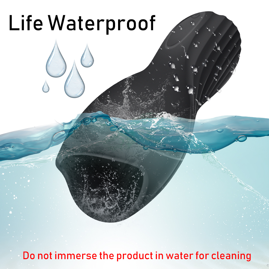 Deluxe 10mode Male Vibrator Silicone Waterproof Rechargeable Intimate Pleasure Toy For Men - 13