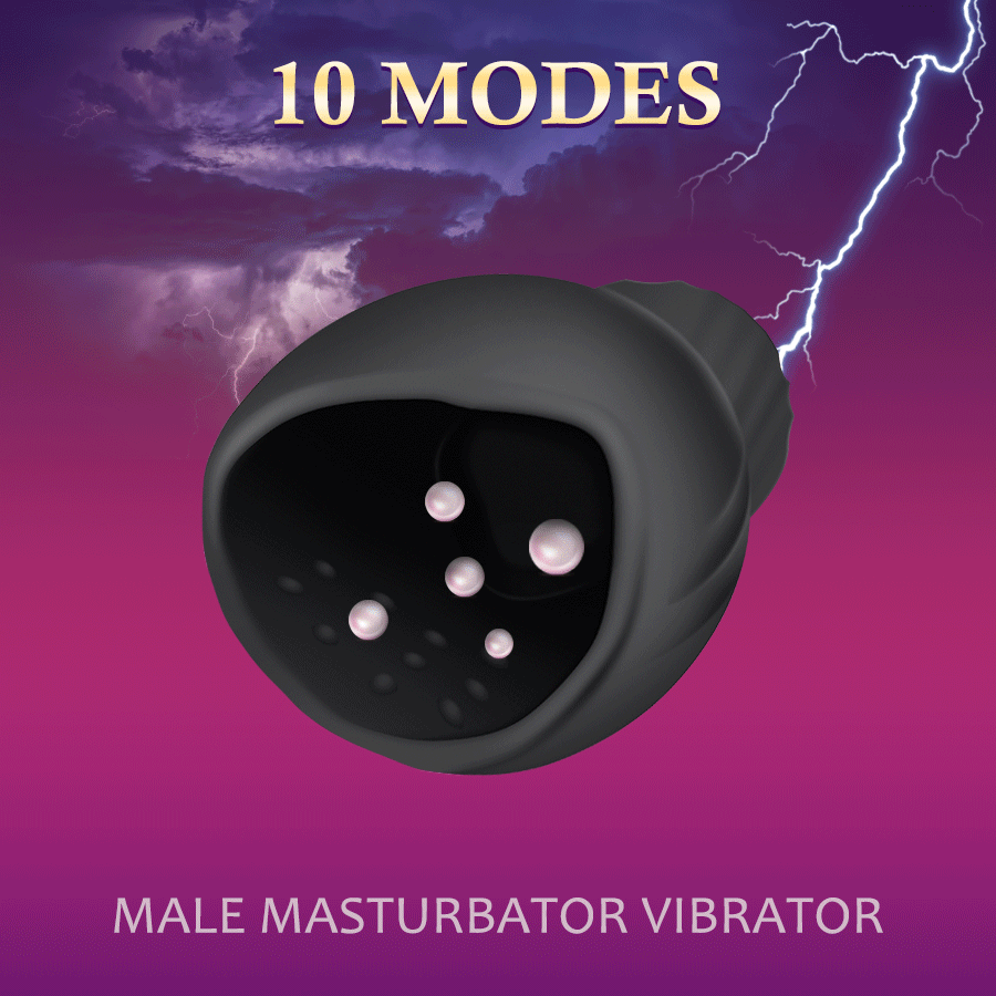 Deluxe 10mode Male Vibrator Silicone Waterproof Rechargeable Intimate Pleasure Toy For Men - 3