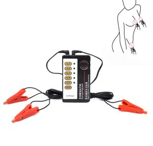 Unisex Electro Shock Clitoris Nipple Clamp Stimulation Flirting Toy Sm Adult Game Medical Themed Sex