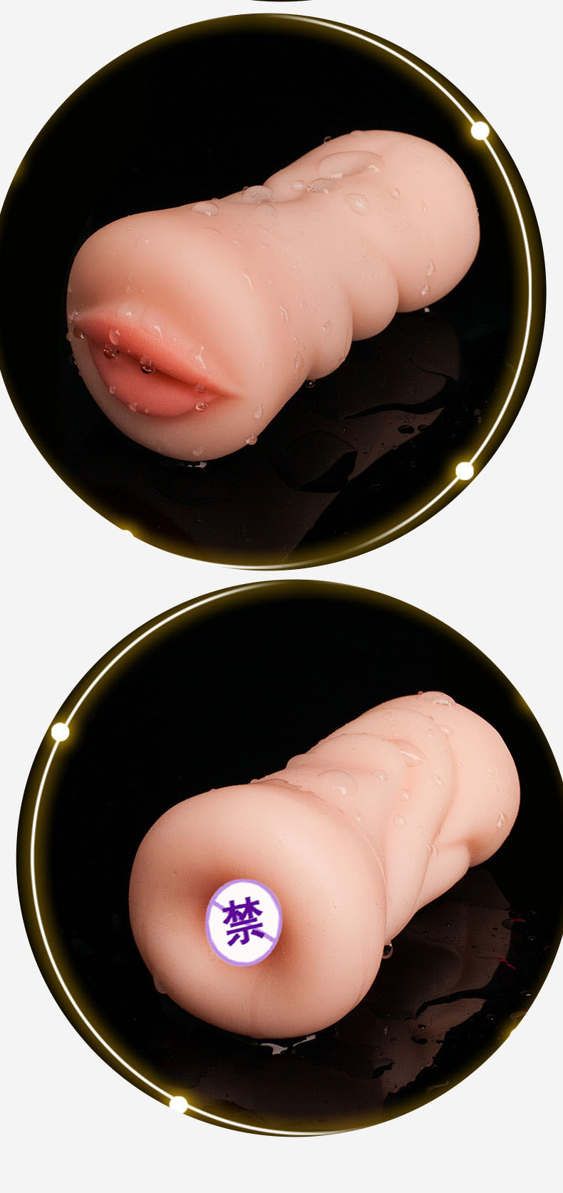 Male Masturbator Realistic Pocket Pussy 3in1 Adult Sex Toy Erotic Mouth Vaginal Anal Experience For Men - 6