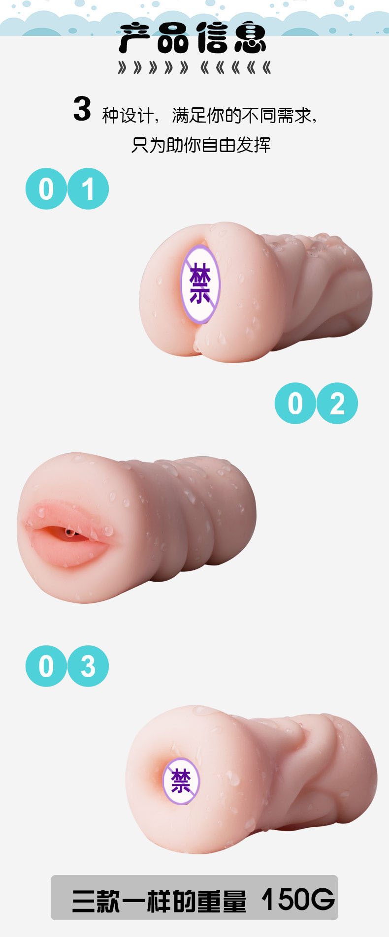 Male Masturbator Realistic Pocket Pussy 3in1 Adult Sex Toy Erotic Mouth Vaginal Anal Experience For Men - 4