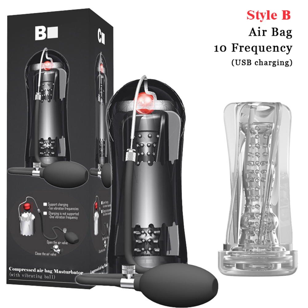 Mens Masturbator With Suction Vibrating Penis Pump Intimate Massager Sexual Wellness Stimulator Toy - 22
