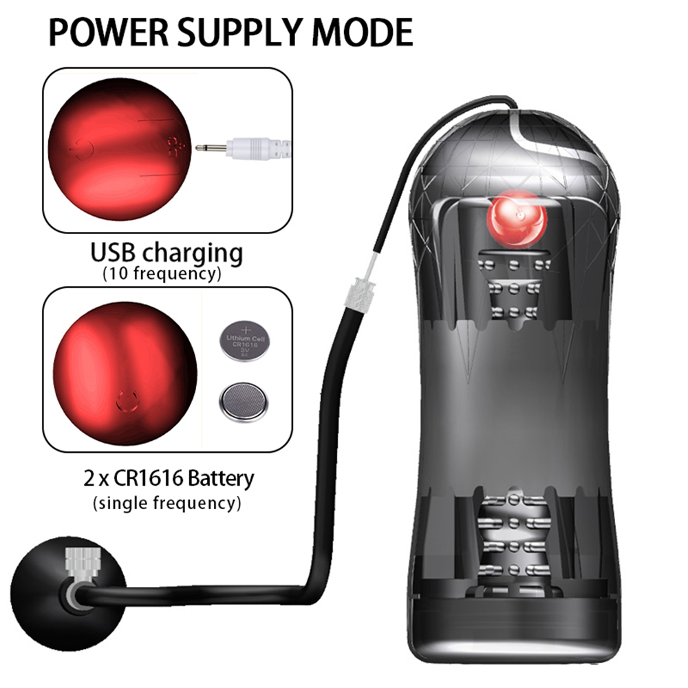 Mens Masturbator With Suction Vibrating Penis Pump Intimate Massager Sexual Wellness Stimulator Toy - 8
