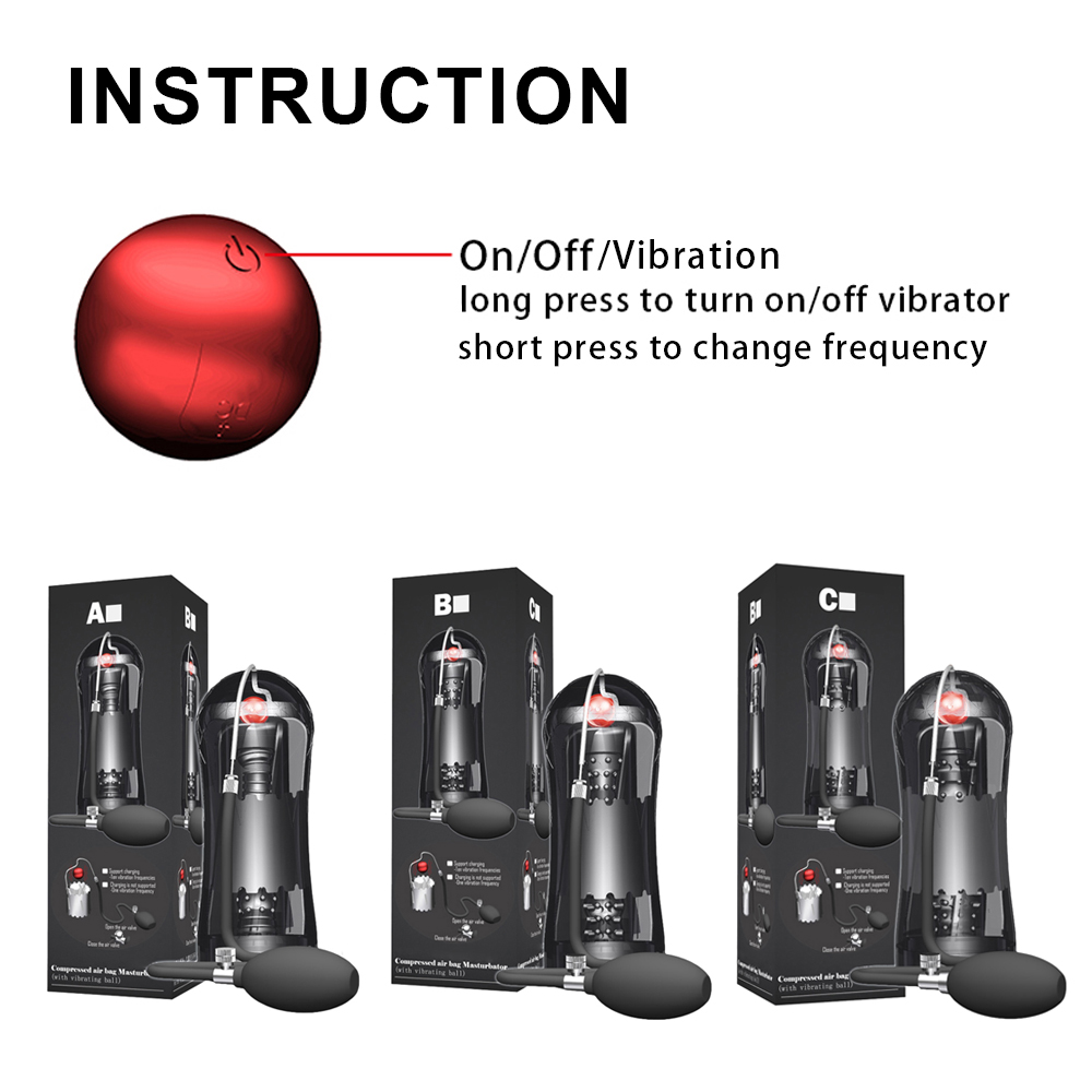 Mens Masturbator With Suction Vibrating Penis Pump Intimate Massager Sexual Wellness Stimulator Toy - 7