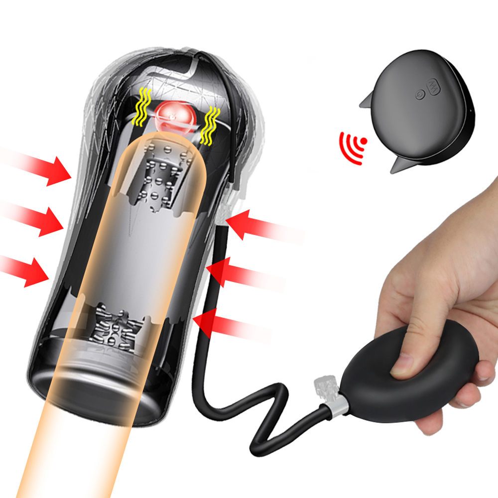 Mens Masturbator With Suction Vibrating Penis Pump Intimate Massager Sexual Wellness Stimulator Toy - 1