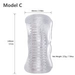 Soft Transparent Pocket Pussy Vagina Elastic Jelly Blowjob Male Masturbator Intimate Erotic Toys For Adult Sex Men - 4