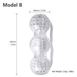 Soft Transparent Pocket Pussy Vagina Elastic Jelly Blowjob Male Masturbator Intimate Erotic Toys For Adult Sex Men - 3