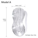 Soft Transparent Pocket Pussy Vagina Elastic Jelly Blowjob Male Masturbator Intimate Erotic Toys For Adult Sex Men - 2