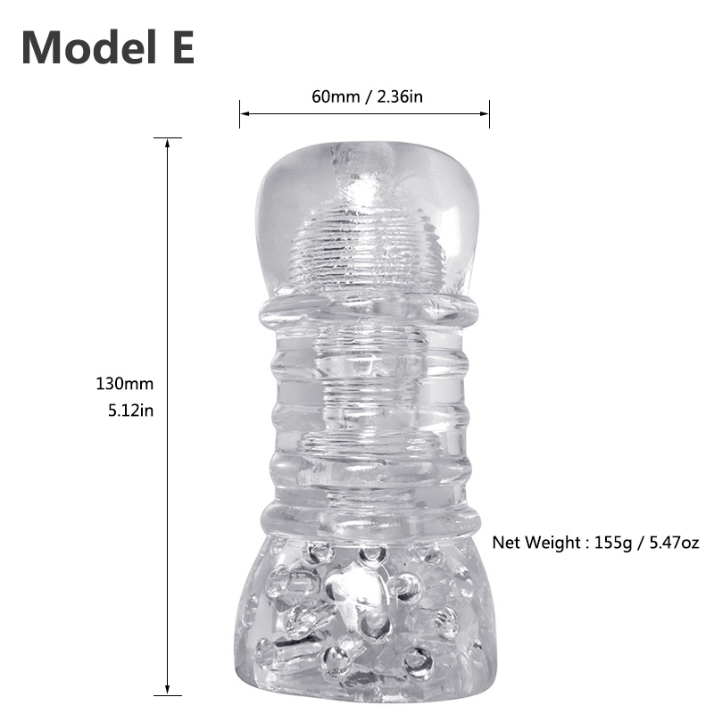 Male Masturbator Toy Soft Transparent Jelly Pocket Pussy Lifelike Vagina Intimate Adult Sex Toy For Men - 19
