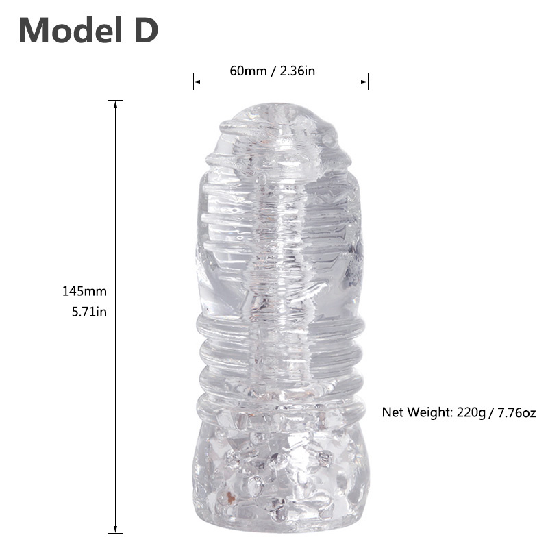 Male Masturbator Toy Soft Transparent Jelly Pocket Pussy Lifelike Vagina Intimate Adult Sex Toy For Men - 16