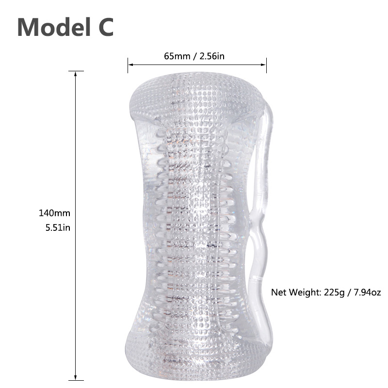 Male Masturbator Toy Soft Transparent Jelly Pocket Pussy Lifelike Vagina Intimate Adult Sex Toy For Men - 13