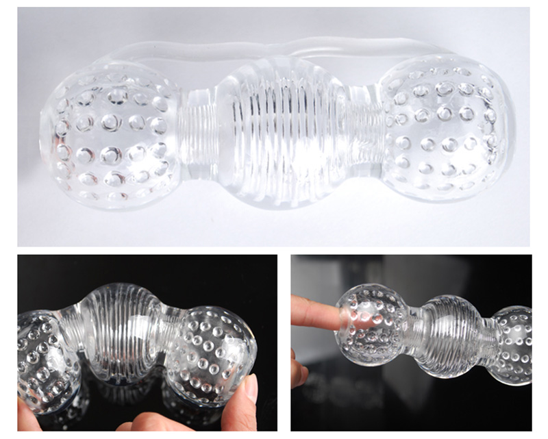 Male Masturbator Toy Soft Transparent Jelly Pocket Pussy Lifelike Vagina Intimate Adult Sex Toy For Men - 11