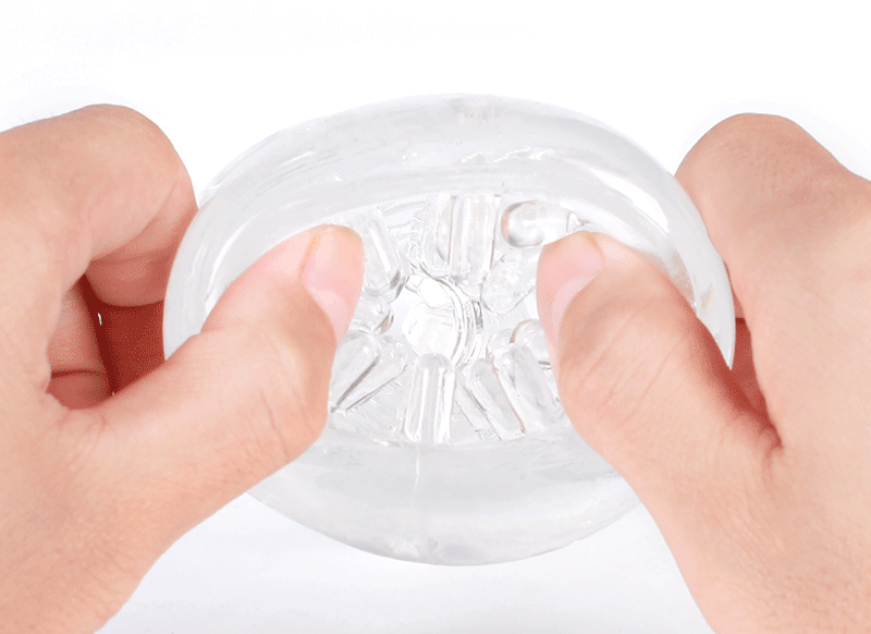 Male Masturbator Toy Soft Transparent Jelly Pocket Pussy Lifelike Vagina Intimate Adult Sex Toy For Men - 3