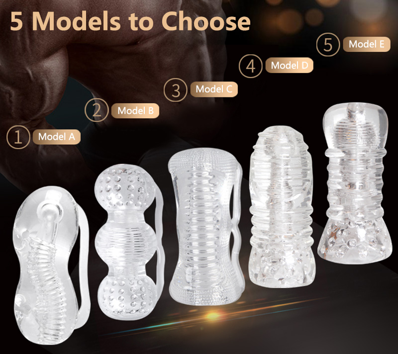 Male Masturbator Toy Soft Transparent Jelly Pocket Pussy Lifelike Vagina Intimate Adult Sex Toy For Men - 1