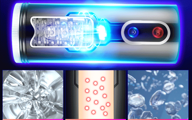 Deluxe Automatic Telescopic Male Masturbator Rotating Heating Electric Pleasure Machine Adult Toy For Men - 11