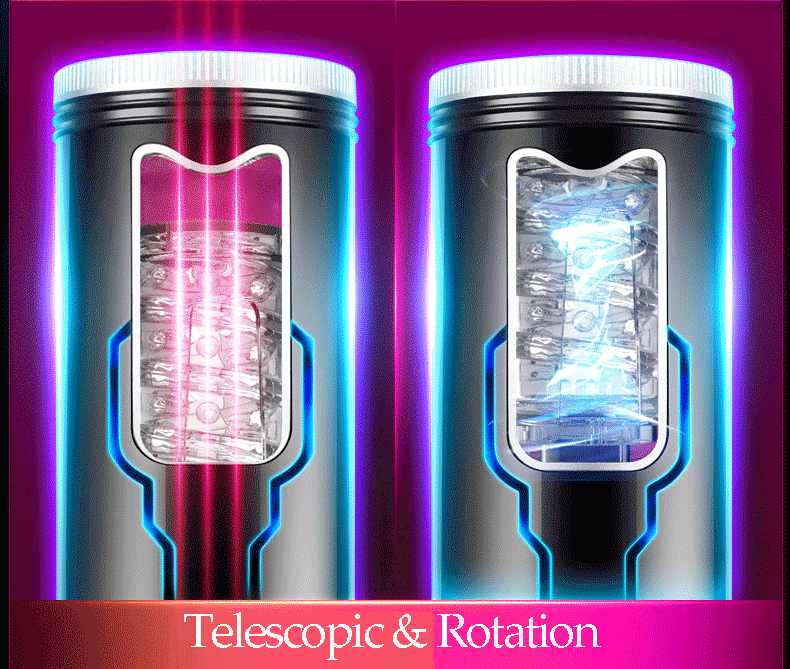 Deluxe Automatic Telescopic Male Masturbator Rotating Heating Electric Pleasure Machine Adult Toy For Men - 5
