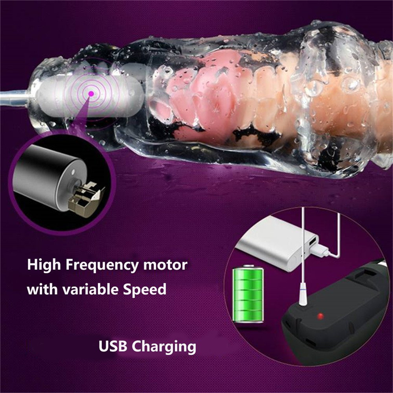 Mens 3d Realistic Silicone Stamina Enhancer Superpowerful Vibrating Suction Training Masturbation Device - 9