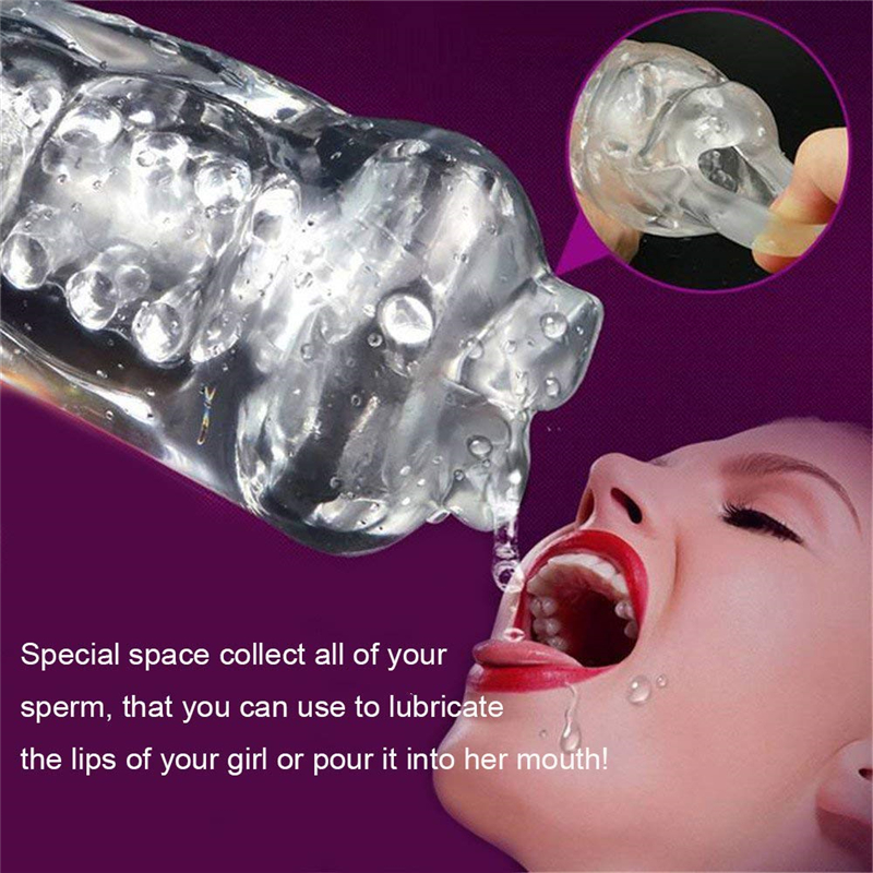 Mens 3d Realistic Silicone Stamina Enhancer Superpowerful Vibrating Suction Training Masturbation Device - 7