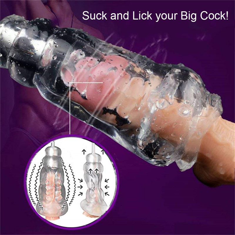 Mens 3d Realistic Silicone Stamina Enhancer Superpowerful Vibrating Suction Training Masturbation Device - 5