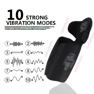 Powerful 10 Modes Male Masturbator Vibrator Penis Delay Trainer Sex Toys For Men Automatic Oral Climax Glans Stimulate Massager - 2