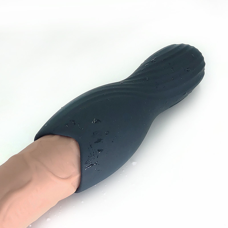 Mens Vibrating Masturbator Cup Glans Stimulator Penis Trainer Delay Massager Sensual Erotic Adult Sex Toy - 14