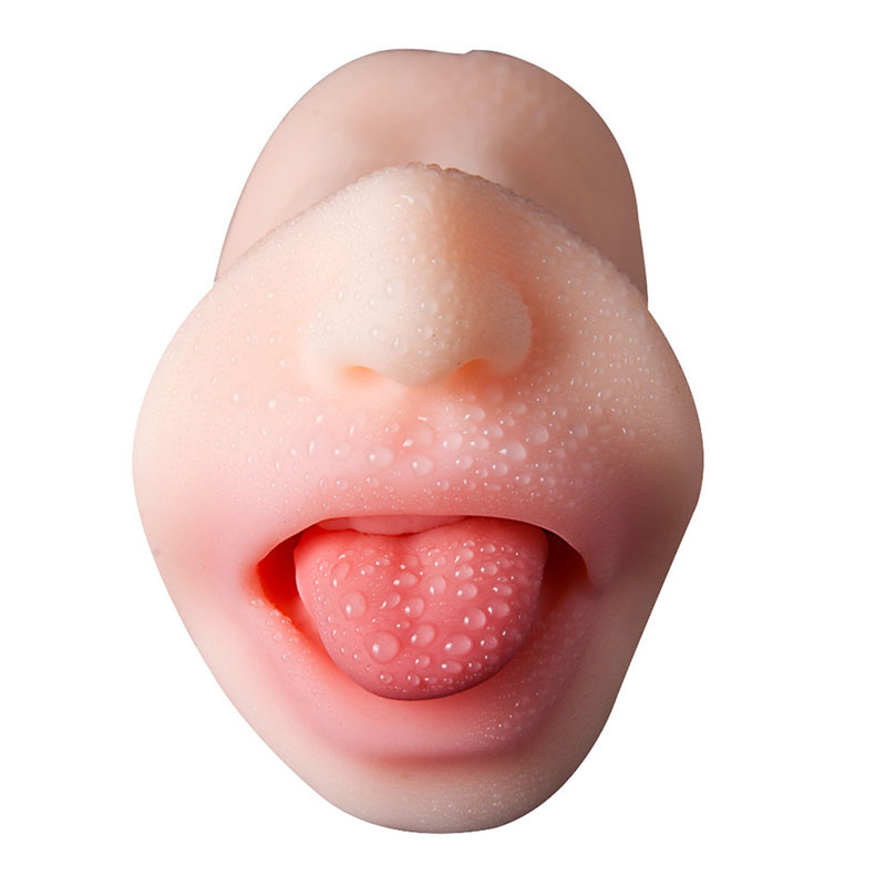 Tpr Male Masturbator Cup Realistic Oral Sensation Tongue Vagina Features Adult Erotic Pleasure Toy For Men - 3