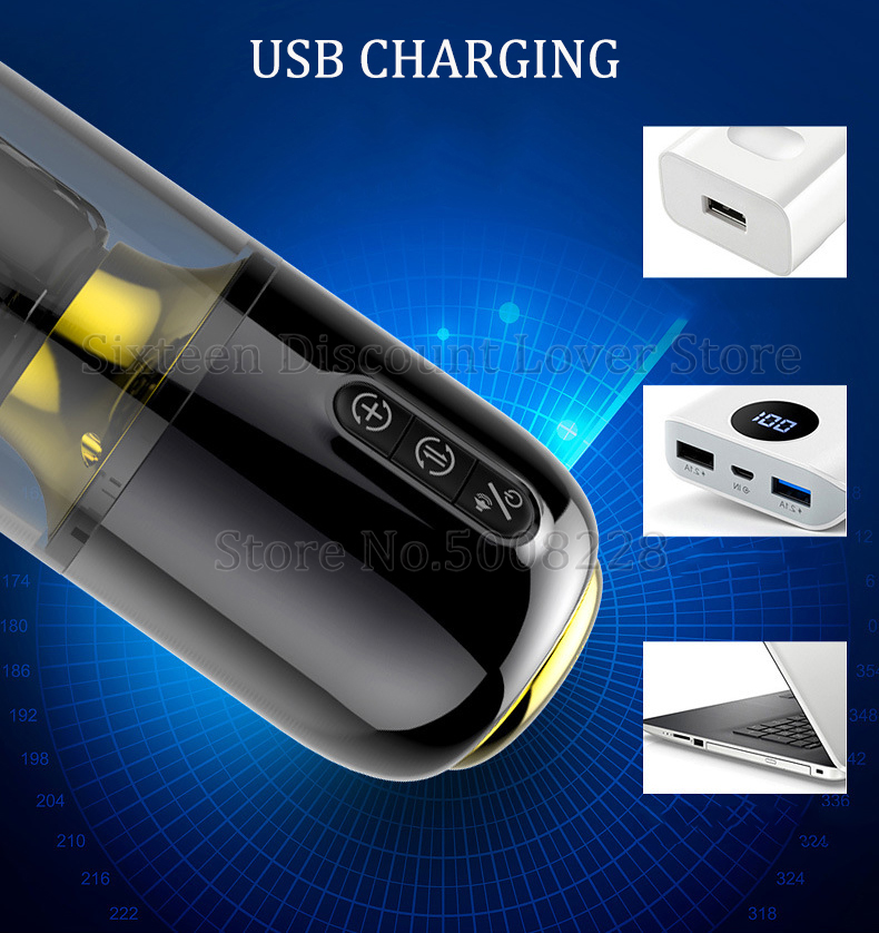 Automatic Telescopic Realistic Male Masturbator Rotating Artificial Vagina Pleasure Enhancing Sex Toy For Men - 9
