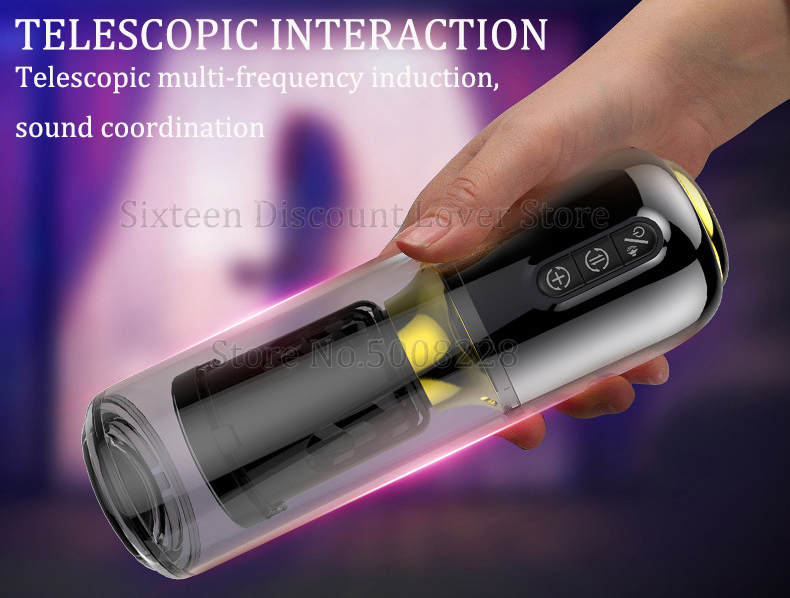 Automatic Telescopic Realistic Male Masturbator Rotating Artificial Vagina Pleasure Enhancing Sex Toy For Men - 7