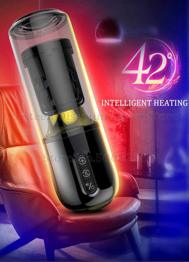 Automatic Telescopic Realistic Male Masturbator Rotating Artificial Vagina Pleasure Enhancing Sex Toy For Men - 5
