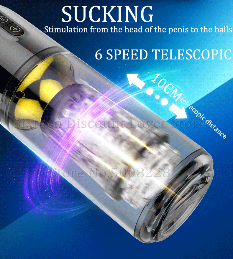 Automatic Telescopic Realistic Male Masturbator Rotating Artificial Vagina Pleasure Enhancing Sex Toy For Men - 4