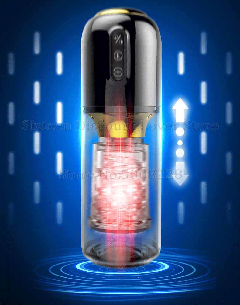 Automatic Telescopic Realistic Male Masturbator Rotating Artificial Vagina Pleasure Enhancing Sex Toy For Men - 2
