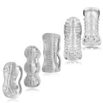 Male Masturbator Penile Delayed Training Transparent Masturbating Cup Cock Massage Channel Masturbation Sex Toy For Men - 5