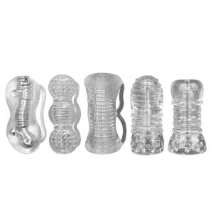 Male Masturbator Penile Delayed Training Transparent Masturbating Cup Cock Massage Channel Masturbation Sex Toy For Men