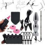 Wireless Remote Control Electro Shock Anal Plug Urethral Catheter Nipple Clitoris Stimulate Penis Ring Adult Sex Toys For Couple