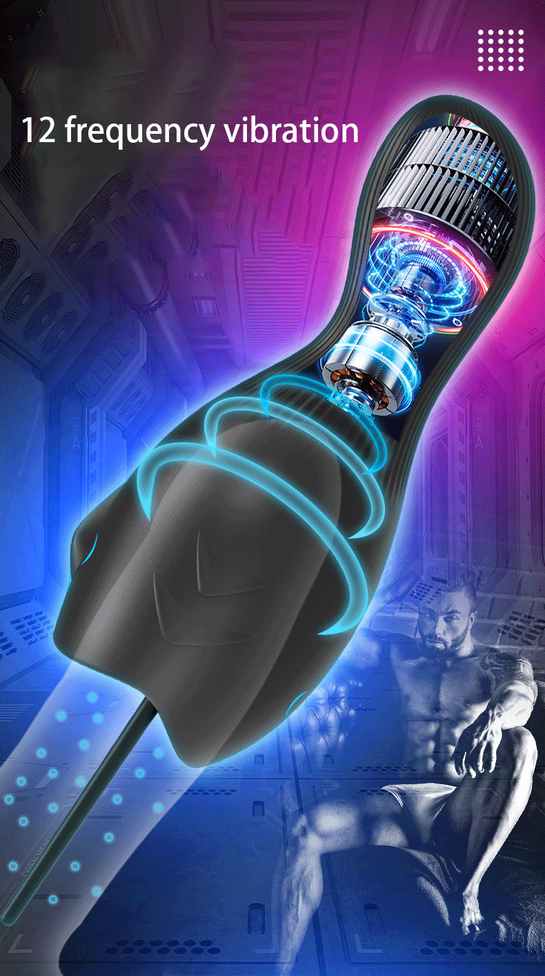 12mode Male Oral Masturbator Sex Trainer Blowjob Simulator With Urethral Penis Plug For Adult Men - 2