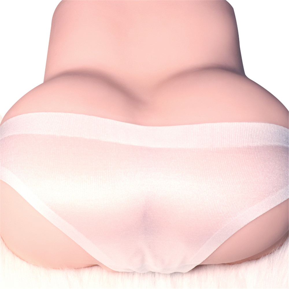 Silicone Dual Channel Male Masturbator Realistic Big Ass Sex Doll Artificial Anal Adult Toy - 3