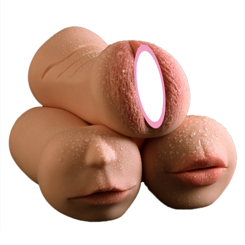 4d Realistic Silicone Male Masturbator Deep Throat Sucking Cup Vagina Anal Oral Sex Toys For Men - 7
