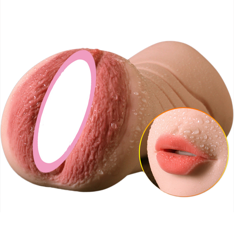 4d Realistic Silicone Male Masturbator Deep Throat Sucking Cup Vagina Anal Oral Sex Toys For Men - 1