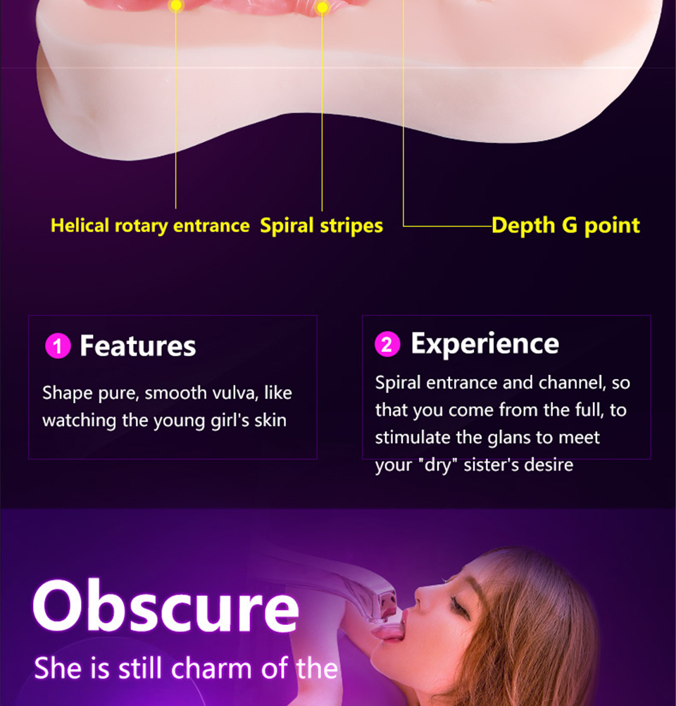 Silicone Male Masturbator Cup Realistic Vagina Anus Design Discreet Pocket Pussy Lifelike Adult Sex Toy For Men - 4