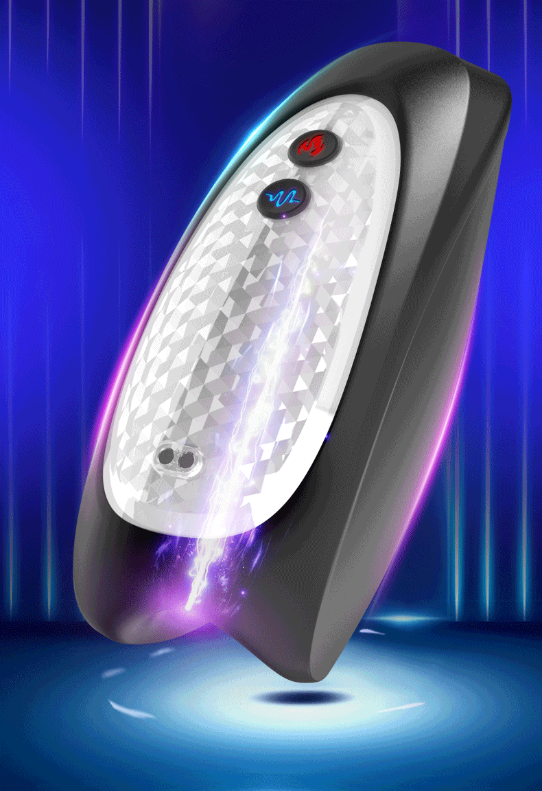 Mens Advanced Delayed Trainer Intelligent Heating Masturbator 7frequency Pulse Vibrator Male Sex Toy - 1